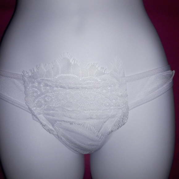 Cold Shoulder Sheer White Mesh Lace Babydoll Set - Picture 7 of 8